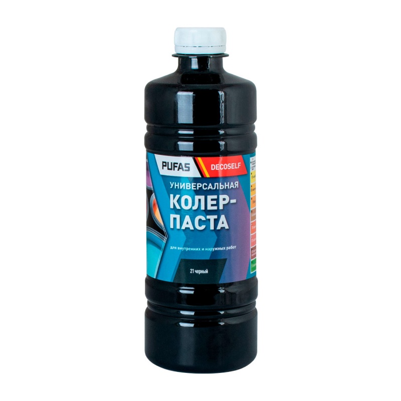 91145 Паста колеровочная универсальная Pufas 21 черная (0,45 л) — изображение 1