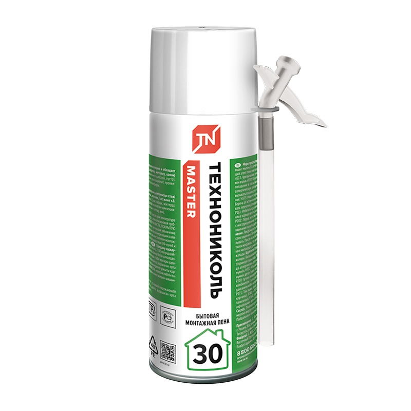 95075 Пена монтажная Технониколь Master 30 бытовая (520 мл) — изображение 1