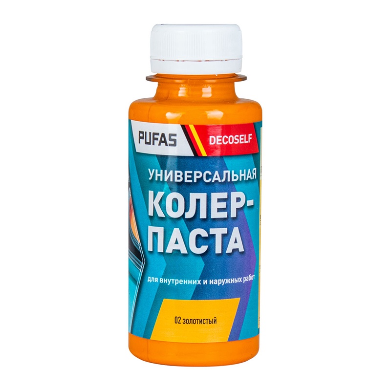 96290 Паста колеровочная универсальная Pufas 02 золотистая (0,1 л) — изображение 1