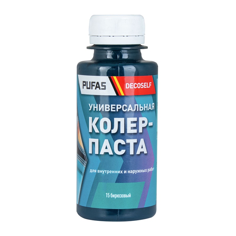 96298 Паста колеровочная универсальная Pufas 15 бирюзовая (0,1 л) — изображение 1
