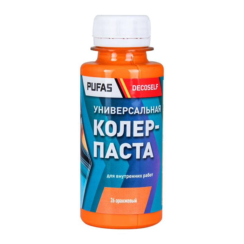 96303 Паста колеровочная универсальная Pufas 26 оранжевая (0,1 л) — изображение 1
