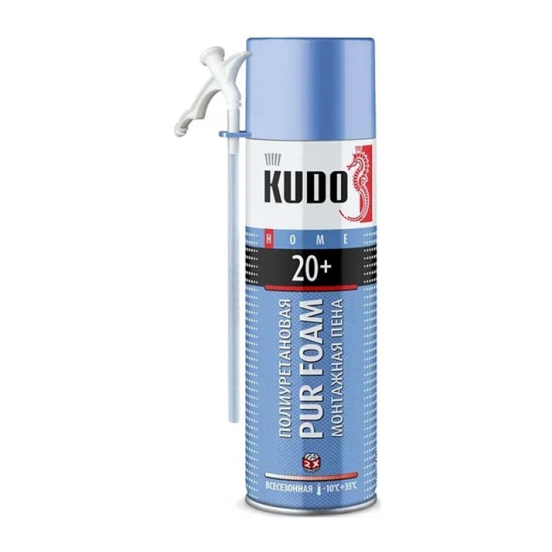 97324 Пена полиуретановая монтажная Kudo Home 20+ бытовая всесезон. (0,65 л) — изображение 1