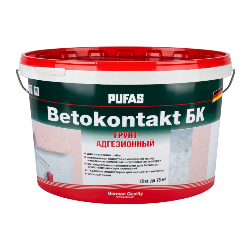 9862 Грунтовка Бетоконтакт Pufas для внутренних работ (15 кг) — изображение 1