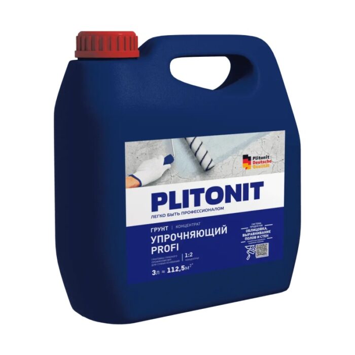 Грунт Plitonit Profi упрочняющий, концентрат 1:2 (3 л) — изображение 2