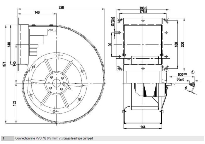 Вентилятор G4D200-BL12-01 / G4D200BL1201 центробежный Ebmpapst — изображение 2