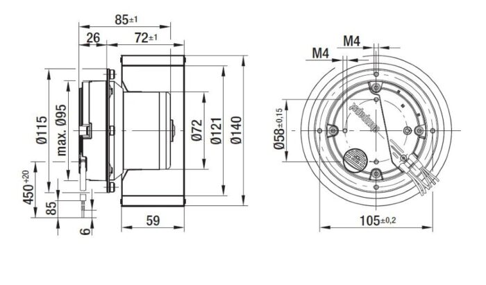Вентилятор Ebmpapst R3G140-AV03-02 / R3G140AV0302 радиальный EC — изображение 2