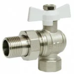 Кран шаровой STI накидная гайка с полусгоном бабочка угловой 15