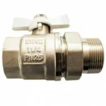 Кран шаровой STI накидная гайка с полусгоном бабочка 32