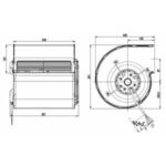 Вентилятор D4E160-EG06-05 / D4E160EG0605 центробежный Ebmpapst — изображение 2