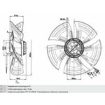 Вентилятор AC A4D350-AN08-02 / A4D350AN0802 осевой Ebmpapst — изображение 2