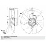 Вентилятор AC A2D300-AP02-01 / A2D300-AP02-01 осевой Ebmpapst — изображение 2