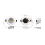 7W/2700K Белый 560Lm | Светодиодный светильник встраиваемый поворотный | FL-LED Consta B White FOTON LIGHTING — изображение 3
