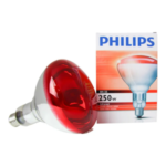 PHILIPS R125 IR250RH E27 230-250V d125x173 красная - инфракрасная лампа — изображение 3