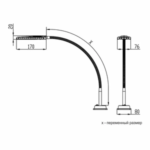 Армата 045-04 станочный (LED, 6Вт 4000К 12-36В, на основании,IP68, гибкая стойка 545 мм), черный — изображение 3