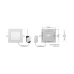 6W/3000K Белый 540Lm | КВАДРАТ 120x120x20mm | Светодиодный светильник встраиваемый | FL-LED PANEL-Q06 FOTON LIGHTING — изображение 2