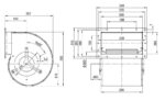 Вентилятор D6E250-CA01-01 / D6E250CA0101 центробежный Ebmpapst — изображение 2
