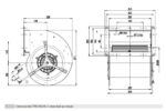 Вентилятор D4E240-BA01-01 / D4E240BA0101 центробежный Ebmpapst — изображение 2