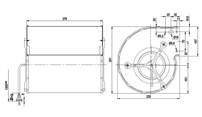 Вентилятор D2E160-AB01-06 / D2E160AB0106 центробежный Ebmpapst — изображение 2