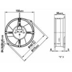 Вентилятор AC 7856 ES / 7856ES 150x172x55мм осевой компактный Ebmpapst — изображение 2