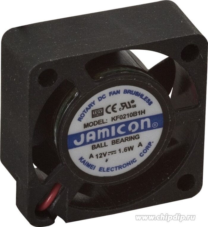 8003294804 KF0210B1HR-R, (25*25*10 12V провод), Вентилятор 12В Dc, 25х25х10мм подшипник качения Hirschmann — изображение 2