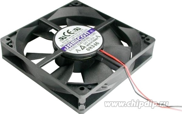 doc000115539 8010911439 JF1225S2H--R (2400RPM) 24V/0,2A (120х120х25) S(втулка) CFM80,11/dBA39,5 Jamicon вентилятор,провод Hirschmann — изображение 1