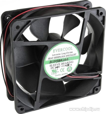 9000033326 EC12038M24S, Вентилятор 24В, 120х120х38мм , подш. скольжения, 2300 об/мин Hirschmann