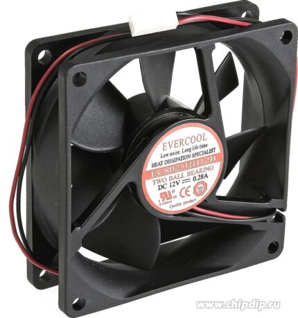 9000033365 EC8025HH12B, Вентилятор 12В, 80х80х25мм , подш. качения, 3500 об/мин Hirschmann