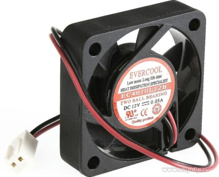 9000033334 EC4010L12B, Вентилятор 12В, 40х40х10мм , подш. качения, 4500 об/мин Hirschmann