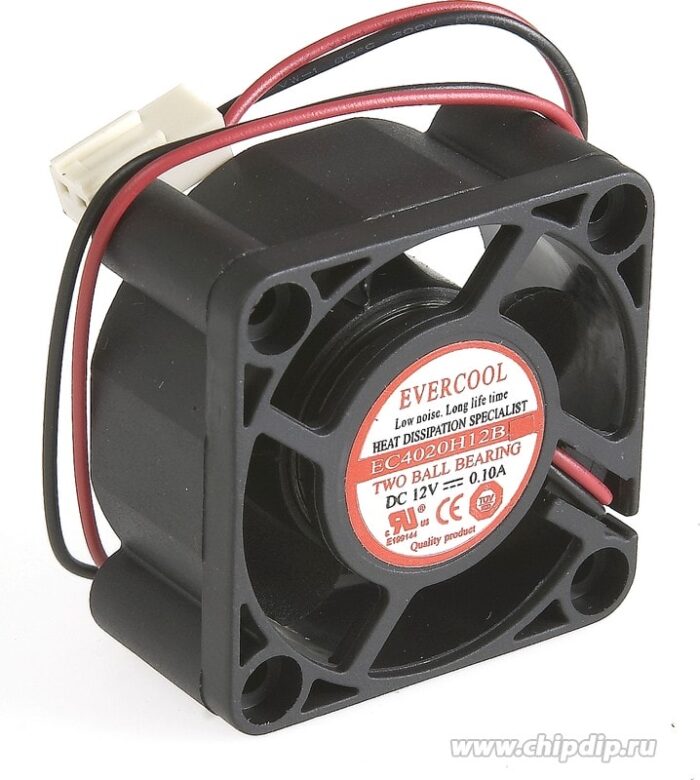 8003224349 EC4020H12B, (40*40*20 12V), Вентилятор 12В, 40х40х20мм, подшипник качения, 5500 об/мин Hirschmann — изображение 2