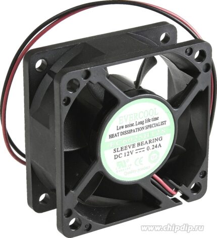 9000033354 EC6025H12S, Вентилятор 12В, 60х60х25мм , подш. скольжения, 5000 об/мин Hirschmann