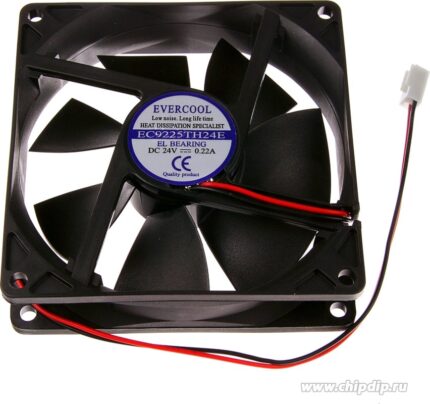 9000033377 EC9225TH24EL, Вентилятор 24В, 92х92х25мм , подш. самосмазывающийся, 3400 об/мин Hirschmann