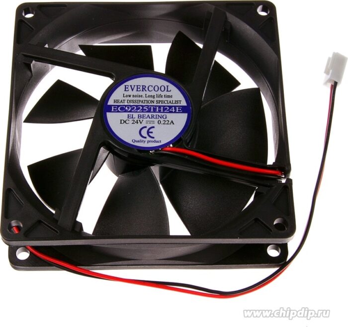 8004139641 EC9225TH24EL, (92*92*25 24V), Вентилятор 24В, 92х92х25мм , подшипник самосмазывающийся, 3400 об/мин Hirschmann — изображение 3