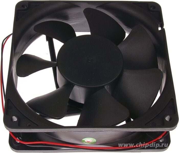 8002937778 EC12038H12B, (120*120*38 12V), Вентилятор 12В, 120х120х38мм, 173.73 м3/час, 48dB, подшипник качения, 2600 об/мин Hirschmann — изображение 2