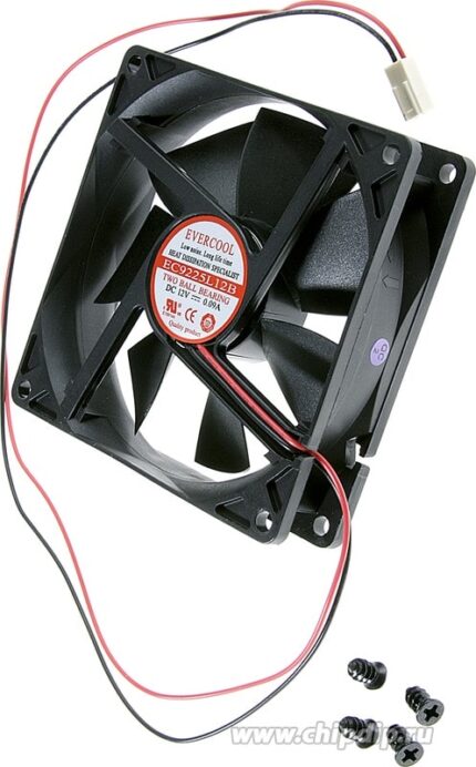 9000033373 EC9225L12B, Вентилятор 12В, 92х92х25мм , подш. качения, 1800 об/мин Hirschmann