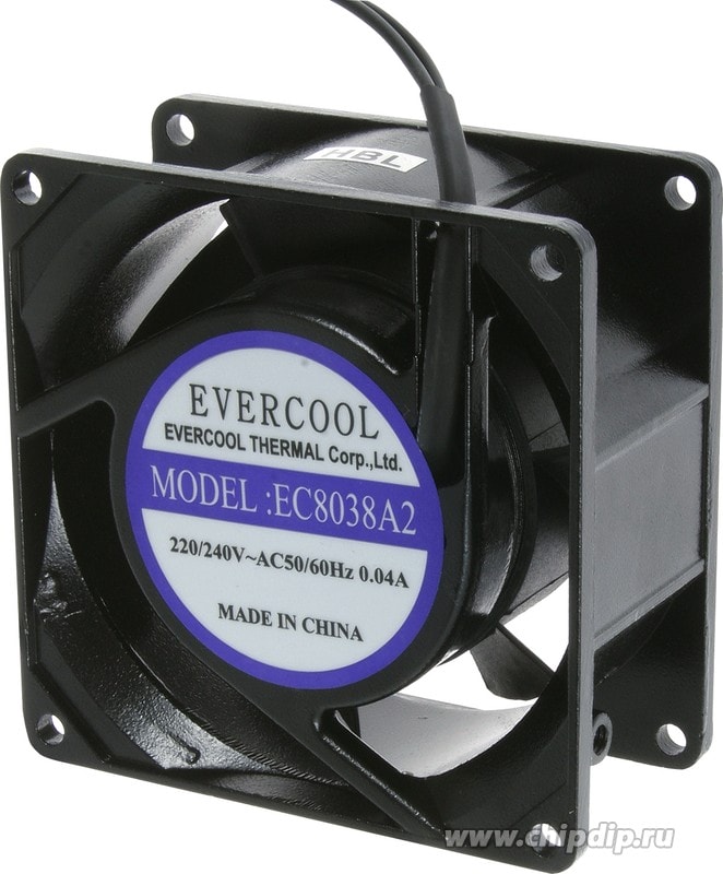 doc000255329 8056961921 EC8038A2HBL, Вентилятор 220В, 80x80x38, подшипник качения, 2300 об/мин. Hirschmann — изображение 1