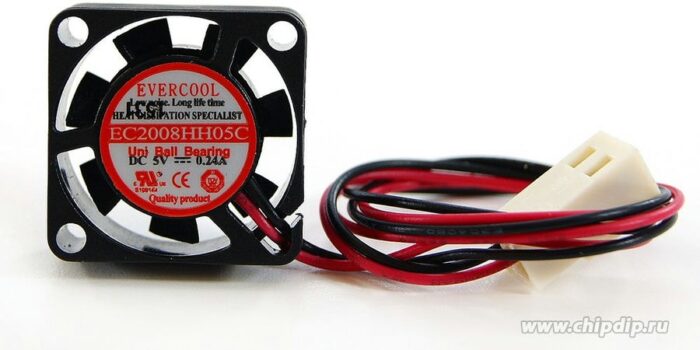 8002940315 EC2008HH05C, (20*20*8 5V 0.24W), Вентилятор 5В, 20х20х08мм , подшипник Uni-ball, 19000 об/мин Hirschmann — изображение 2