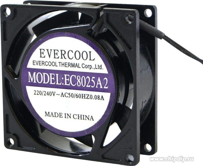 8030575345 EC8025A2HBL, (80*80*25 220V), Вентилятор 220В, 80х80х25мм , подшипник качения, 2200 об/мин Hirschmann — изображение 2