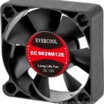 9000287326 EC5020M12SP, Вентилятор 12В, 50х50х20мм, подш. скольжения, 4500 об/мин, кабель 4pin (PWM) Hirschmann