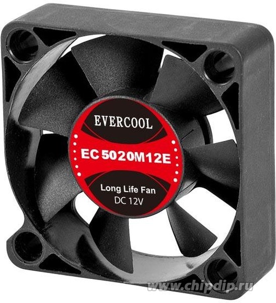 doc001427539 9000287326 EC5020M12SP, Вентилятор 12В, 50х50х20мм, подш. скольжения, 4500 об/мин, кабель 4pin (PWM) Hirschmann — изображение 1