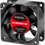 9000287325 EC6025M12SP, Вентилятор 12В, 60х60х25мм, подш. скольжения, 4500 об/мин, кабель 4pin (PWM) Hirschmann
