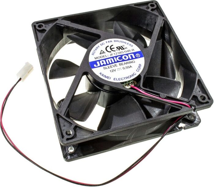 8050675584 Вентилятор Jamicon JF1238S1HR-R 12V DC 0.55А 120X38 2pin Hirschmann — изображение 3
