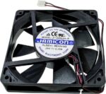 8010911439 JF1225S2H--R (2400RPM) 24V/0,2A (120х120х25) S(втулка) CFM80,11/dBA39,5 Jamicon вентилятор,провод Hirschmann — изображение 3