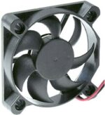 8025942797 KF0510B1H-R, (50*50*10 12V), Вентилятор 12В DC, 50х50х10мм, 5200об/мин., 0,37м3/мин, подшипник качения, тип вывода - провод с разъемом Hirschmann — изображение 4