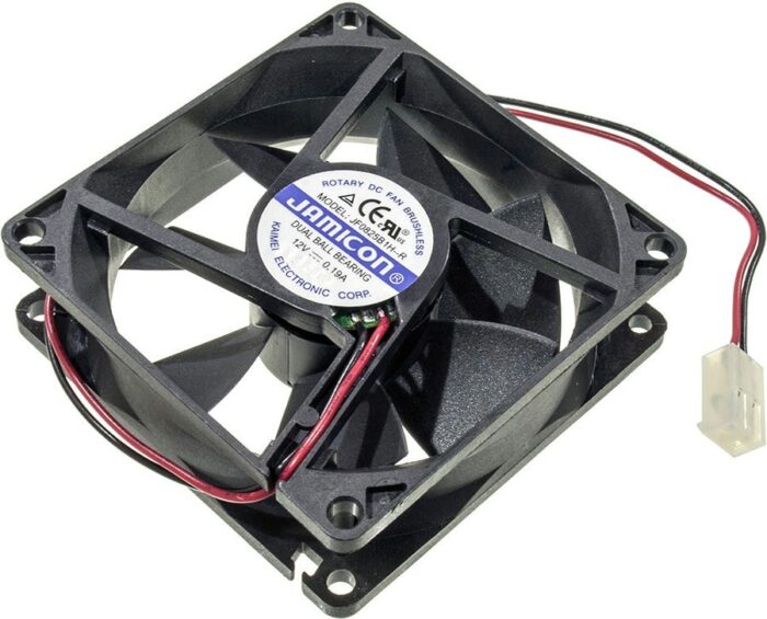 8845078329 JF0825B1H-R, вентилятор 12В 80х80х25мм подшипник качения 3000об/мин Hirschmann — изображение 3