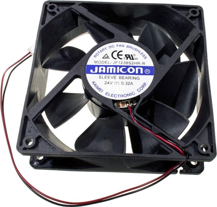 8020338462 JF1238S2HR-R, (120*120*38 24V), вентилятор 24В 120х120х38мм подшипник скольжения авторестарт Hirschmann — изображение 7