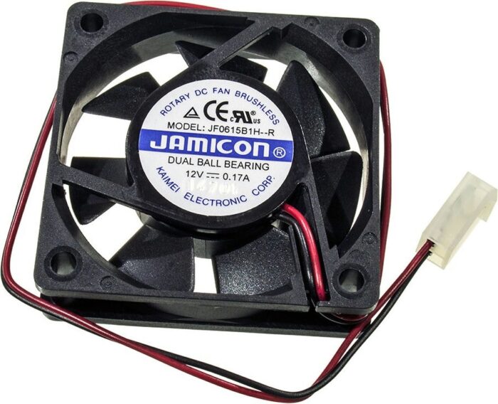 8025942793 JF0615B1H-R, (60*60*15 12V разъем 2pin), Вентилятор 12В 60х60х15мм, B 4500об/мин., 26.1м3/час, 30.5дБ, подшипник качения Hirschmann — изображение 5