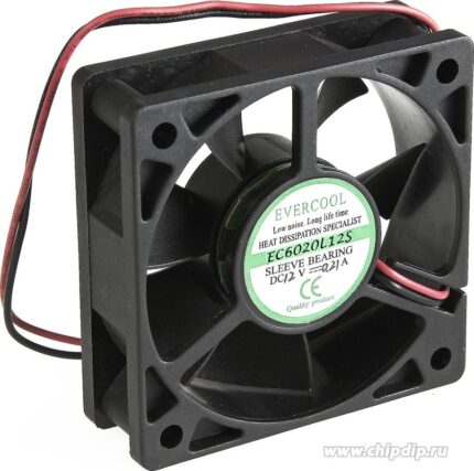 9000033352 EC6020L12S, Вентилятор 12В, 60х60х20мм , подш. скольжения, 3500 об/мин Hirschmann