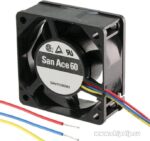 8023527475 Вентилятор Sanyo Denki San Ace 60 9G0624P4S001 DC 24V 0.34A 60x25 4pin Hirschmann — изображение 2