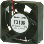 8033858534 F310R-12LC, Fan Tubeaxial 12VDC Square - 30mm L x 30mm H Sleeve 3.2 CFM (0.090m³/min) 2 Wire Leads Hirschmann