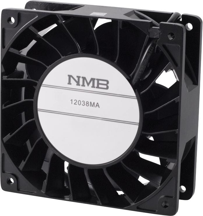doc004624496 8005845208 12038MA-48R-EE-00, Fan Tubeaxial 48VDC Square - 120mm L x 120mm H Ball 185.5 CFM (5.19m³/min) 2 Wire Leads Hirschmann — изображение 1